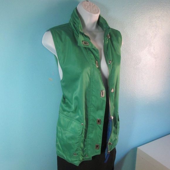 Ralph Lauren Womens Size M Marine Sailing Team Green Sleeveless Jacket w/  Hood - Picture 6 of 12